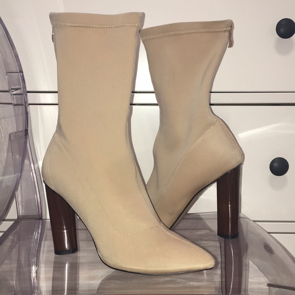tan sock bootie